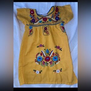 Embroidered Dress kids Size 2 100% Cotton